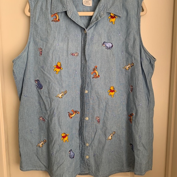 Disney Tops - Vintage Disney Winnie the Pooh Denim Shirt